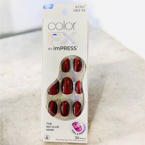 imPRESS Color FX Deep Red Press-On Nails